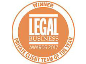 Private Client Team of the Year - Legal Business Awards 2017